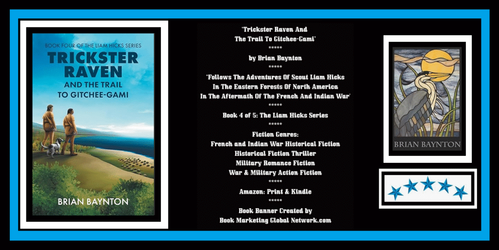 Book Banner For Trickster Raven And The Trail To Gitchee-Gami by Brian Baynton