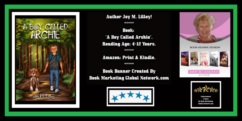 Book Banner For 'A Boy Called Archie' by Joy M. Lilley.