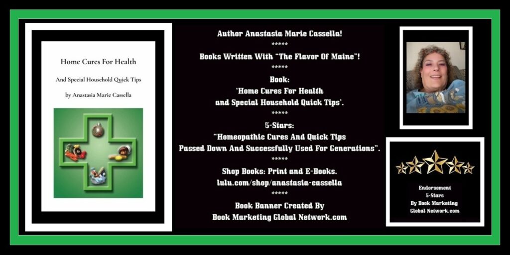 Book Banner For 'Home Cures For Health and Special Household Quick Tips' by Anastasia Marie Cassella