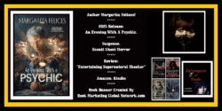 Book Banner For An 'Evening With A Psychic' by Margarita Felices