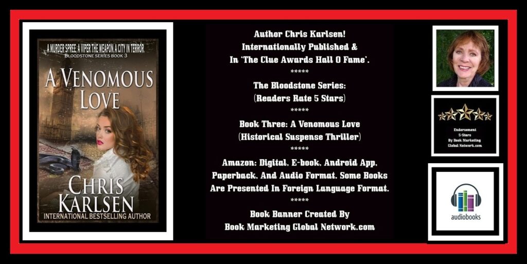 Book Banner For A 'Venomous Love' by Chris Karlsen