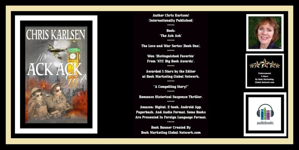 Book Banner For 'The Ack Ack Girl' by Chris Karlsen