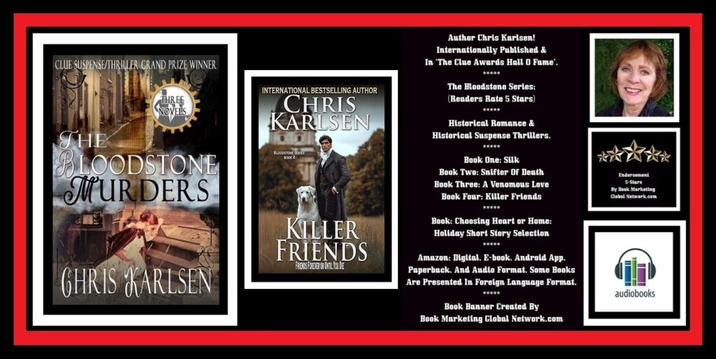 Book Banner For 'The Bloodstone Murder Series' by Chris Karlsen