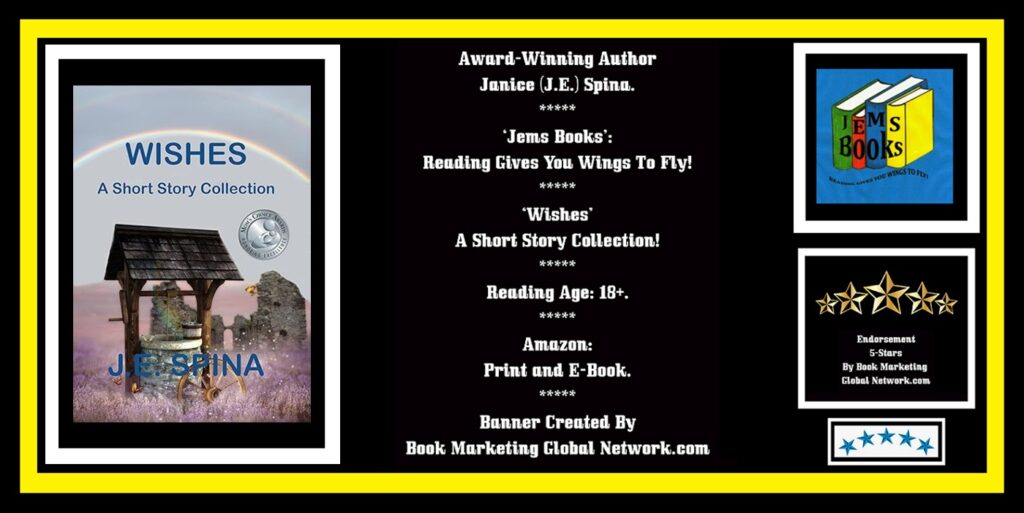 Book Banner For 'Wishes'. A Short Story Collection by J.E. Spina