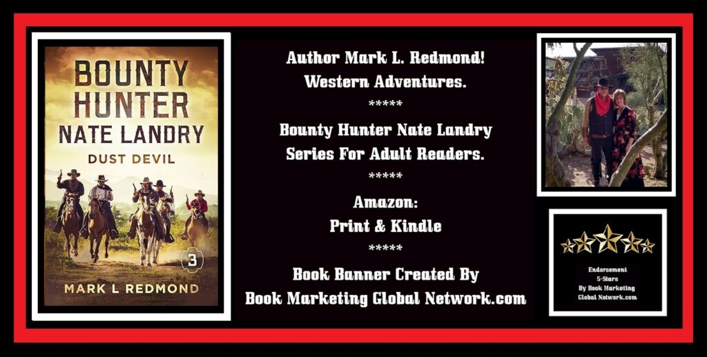 Book Banner For Bounty Hunter Nate Landry: Dust Devil by Mark L. Redmond