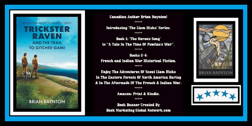 Book Banner For Trickster Raven And The Trail To Gitchee-Gami by Brian Baynton