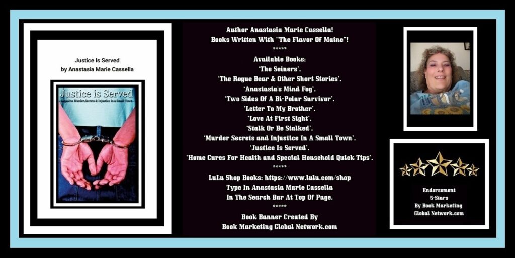 Book Banner For Justice Is Served by Anastasia Marie Cassella