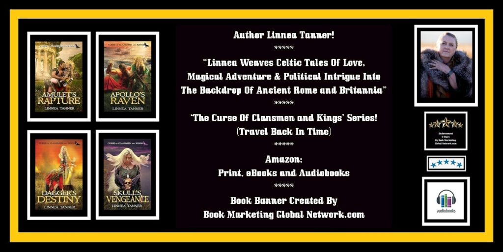 Book Banner For 'The Curse Of Clansmen And Kings' Series by Linnea Tanner