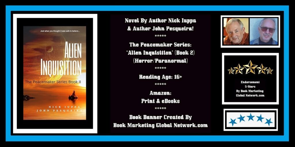Book Banner For 'Alien Inquisition' by Nick Iuppa and John Pesqueira