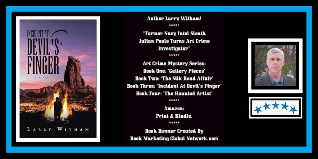 Book Banner For 'Incident At Devil’s Finger' by Larry Witham.