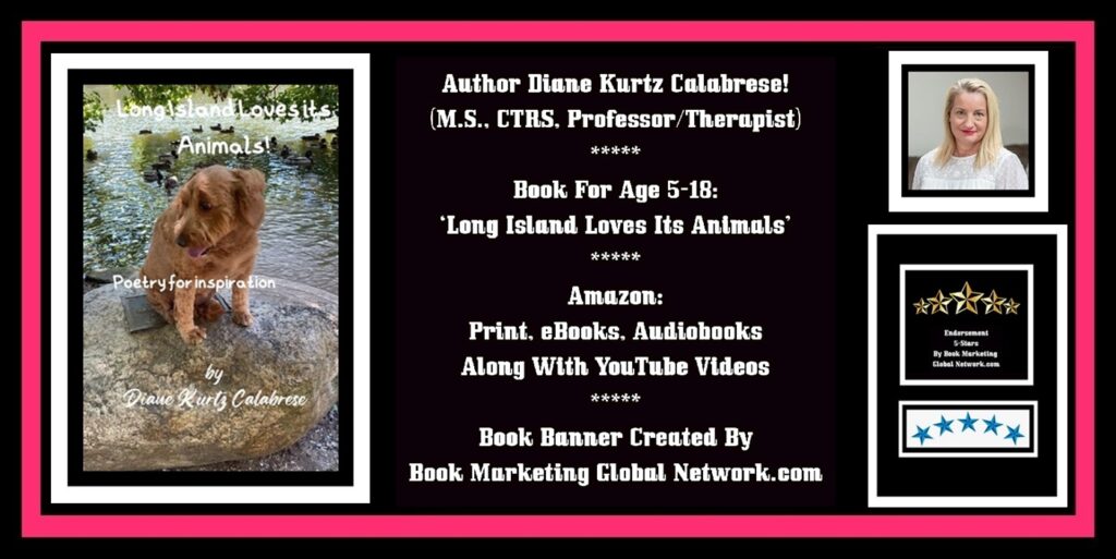 Book Banner For 'Long Island Loves Its Animals' by Diane Kurtz Calabrese