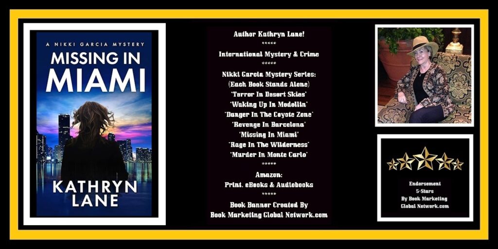 Book Banner For 'Missing In Miami' by Kathryn Lane