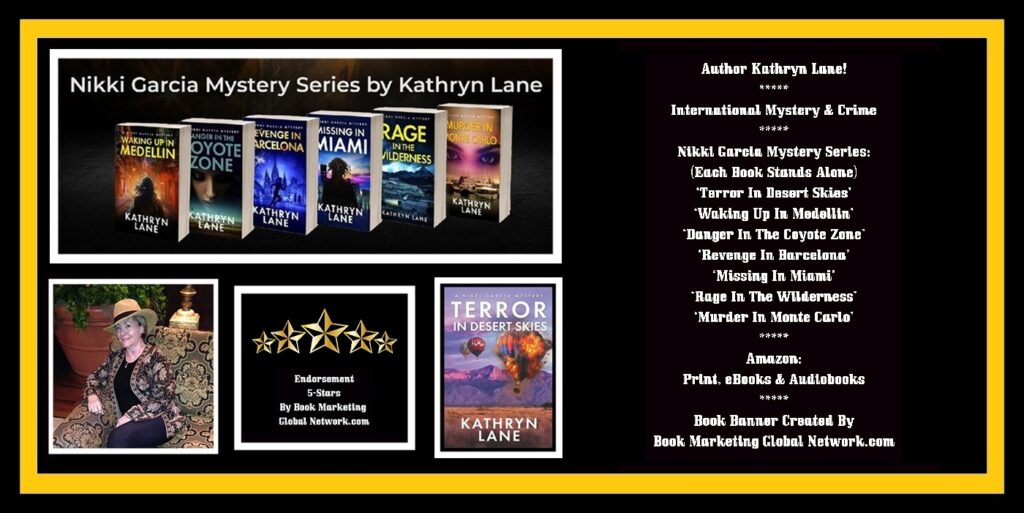 Book Banner For The 'Nikki Garcia' Mystery Series by Kathryn Lane