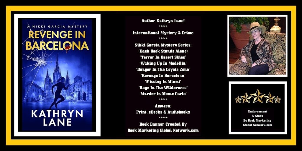 Book Banner For 'Revenge In Barcelona' by Kathryn Lane