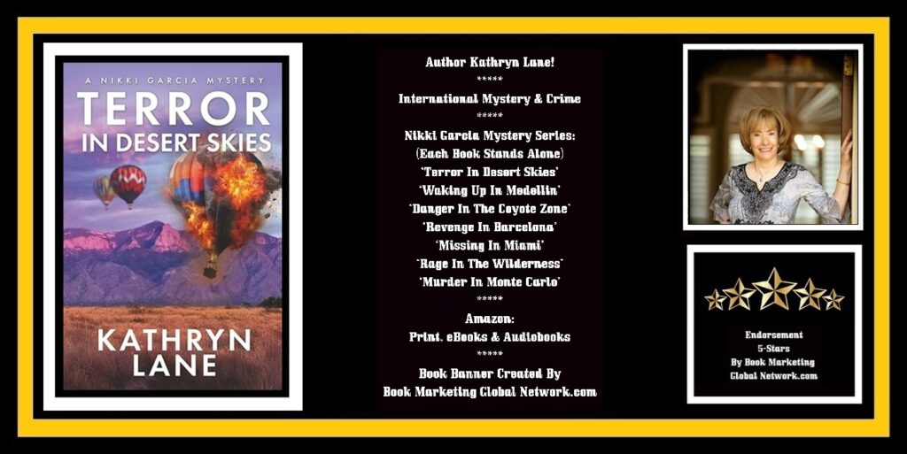 Book Banner For 'Terror In Desert Skies' by Kathryn Lane