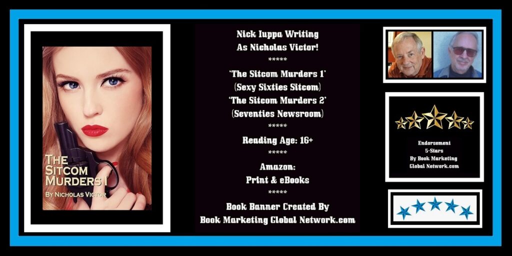 Book Banner For 'The Sitcom Murders 1' by Nicholas Victor (aka Nick Iuppa)