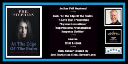 Book Banner For 'At The Edge Of The Stairs 'by Phil Stephens