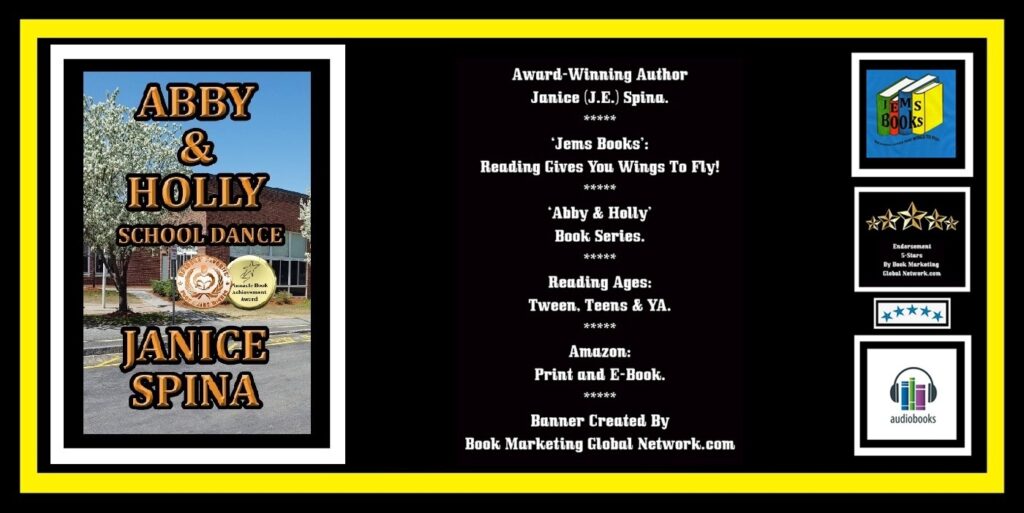 BOOK BANNER FOR 'ABBY AND HOLLY SCHOOL DANCE' BY JANICE SPINA