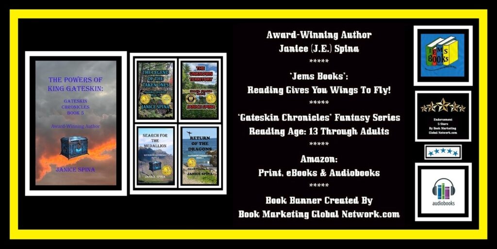 BOOK BANNER FOR GATESKIN SERIES BY JANICE (J.E.) SPINA
