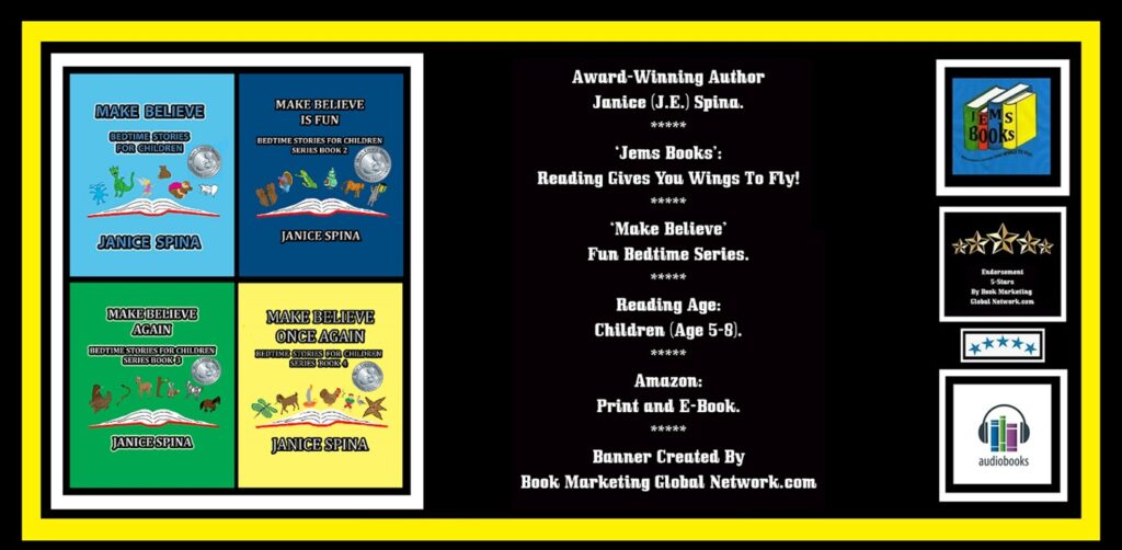 BOOK BANNER FOR 'MAKE BELIEVE IS FUN' SERIES BY JANICE SPINA