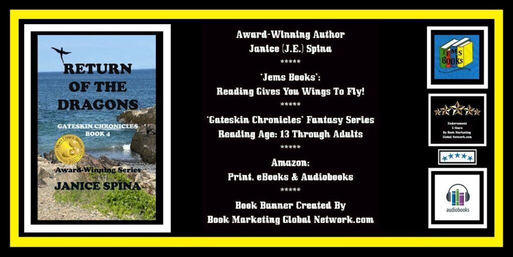 BOOK BANNER FOR 'RETURN OF THE DRAGONS' BY JANICE (J.E.) SPINA