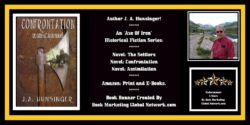 BOOK BANNER FOR 'CONFRONTATION' BY J. A. HUNSINGER