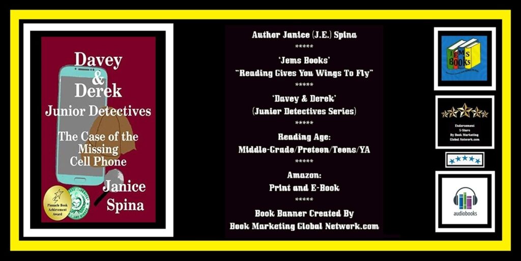 BOOK BANNER FOR 'DAVE DEREK SERIES' (BOOK1) BY JANICE SPINA