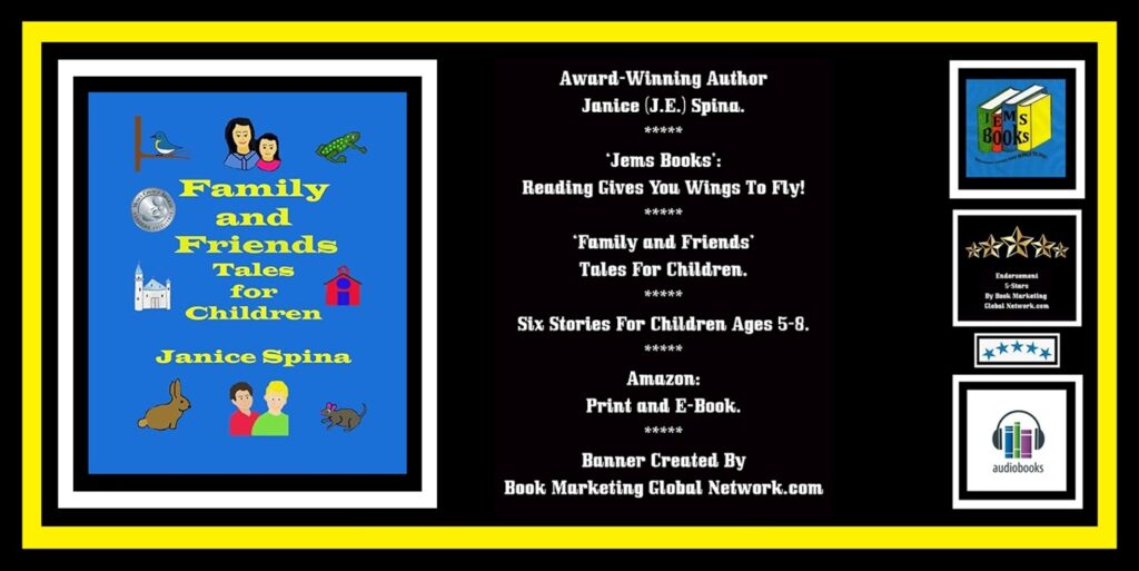 BOOK BANNER FOR 'FAMILY AND FRIENDS' BY JANICE SPINA