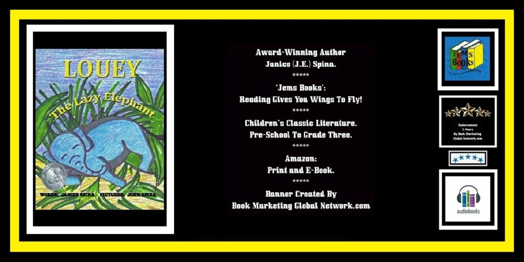 BOOK BANNER FOR 'LOUEY' BY JANICE SPINA