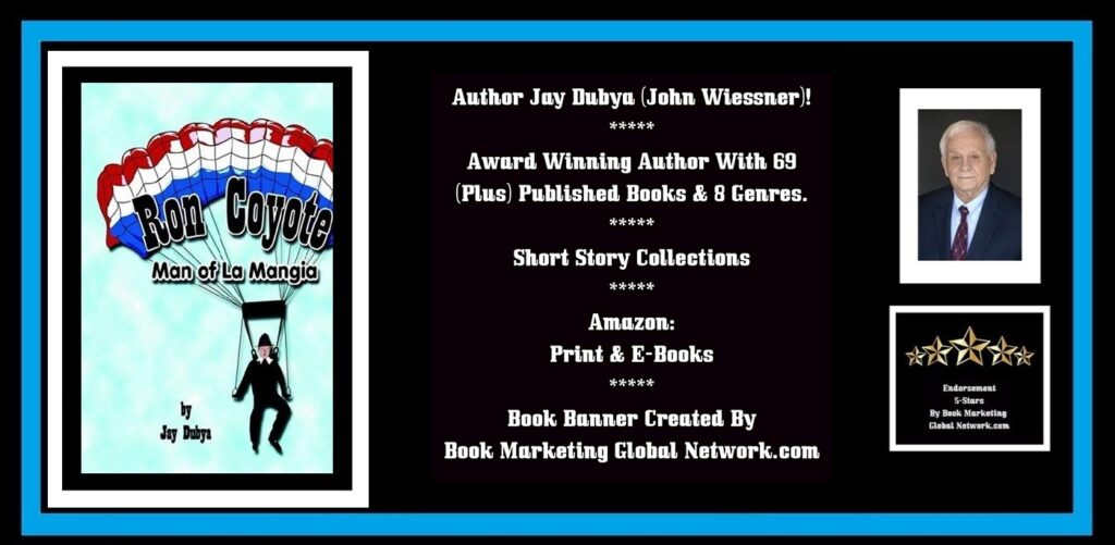 BOOK BANNER FOR RON COYOTE MAN SHORT STORIES BY JAY DUBYA