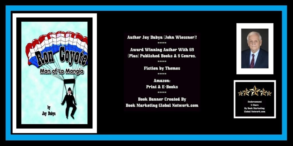 BOOK BANNER FOR RON COYOTE MAN (THEMES) BY JAY DUBYA
