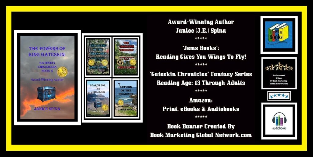 BOOK BANNER FOR GATESKIN SERIES BY JANICE SPINA