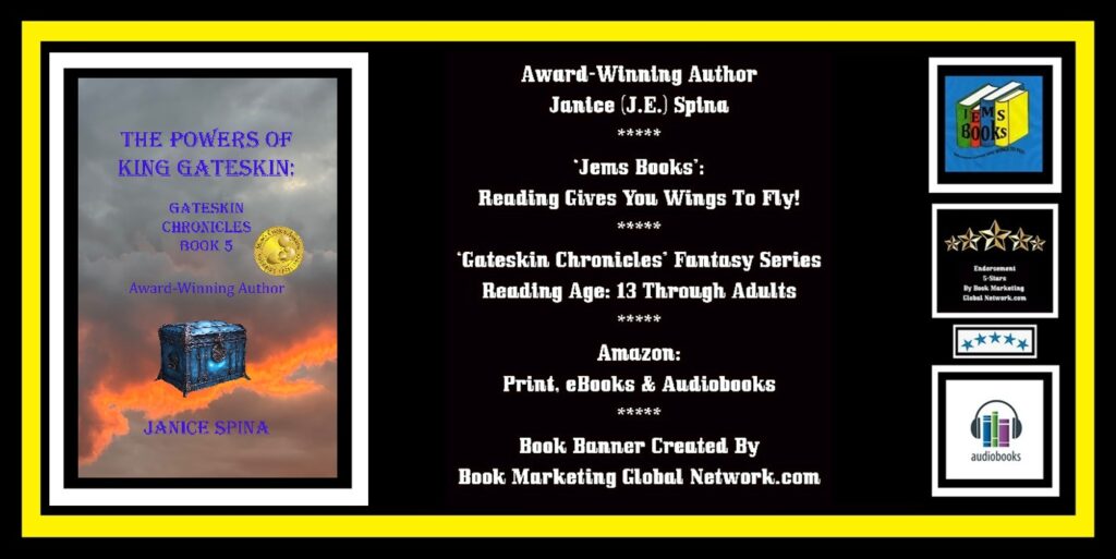 BOOK BANNER FOR THE POWERS OF KING GATESKIN BY JANICE SPINA