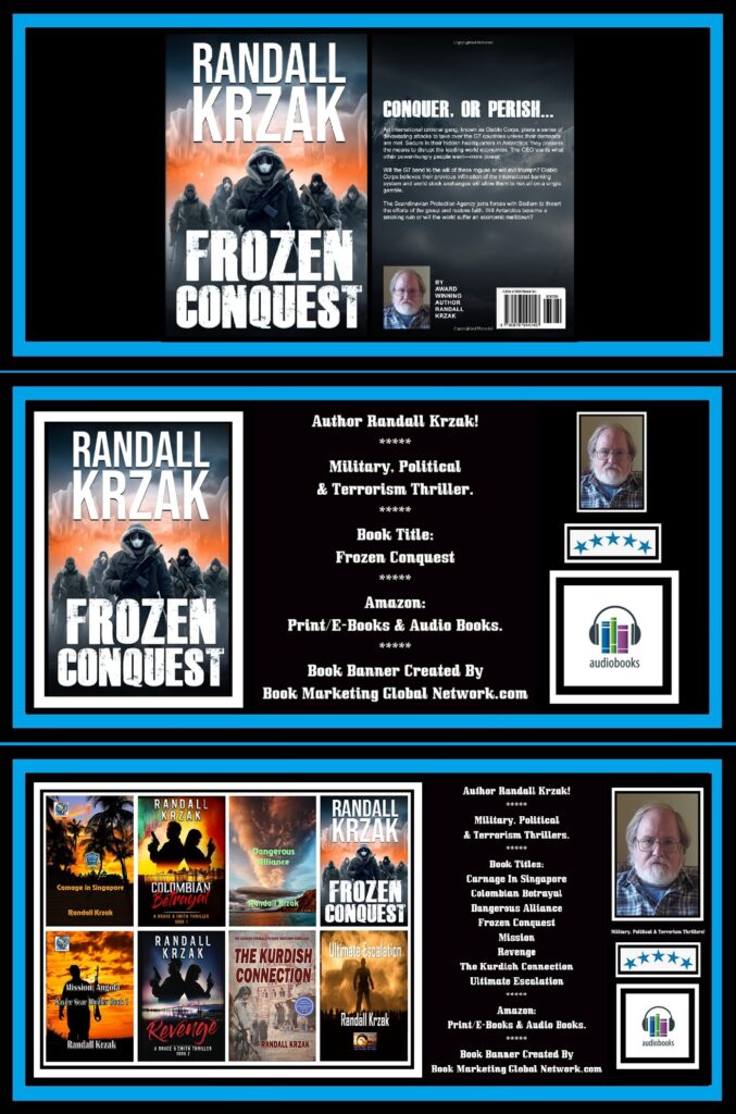 BANNER POSTER FOR FROZEN CONQUEST BY RANDALL KRZAK